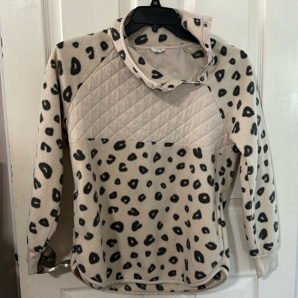 Cozie by pink rose leopard women’s soft pullover - Picture 1 of 2
